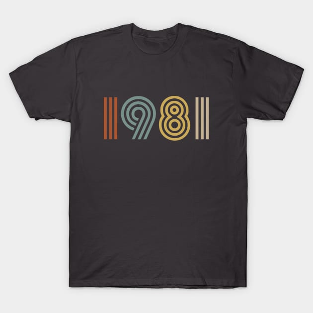 1981 Birth Year Retro Style T-Shirt by Elsie Bee Designs